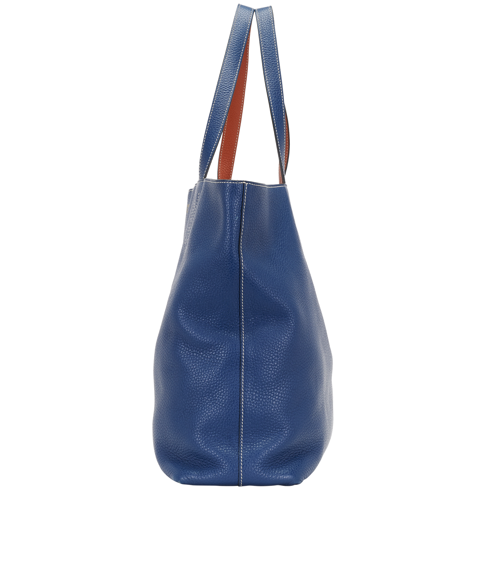 Double sense Tote 40 In Deep Blue Brique Clemence Leather, &pound;950, Handbags, Blue, Leather, Bottom view